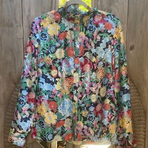Floral Women's Blouse Large